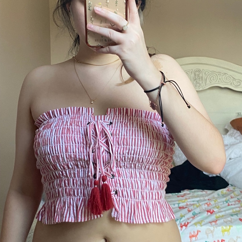 New American eagle tube top tank top!